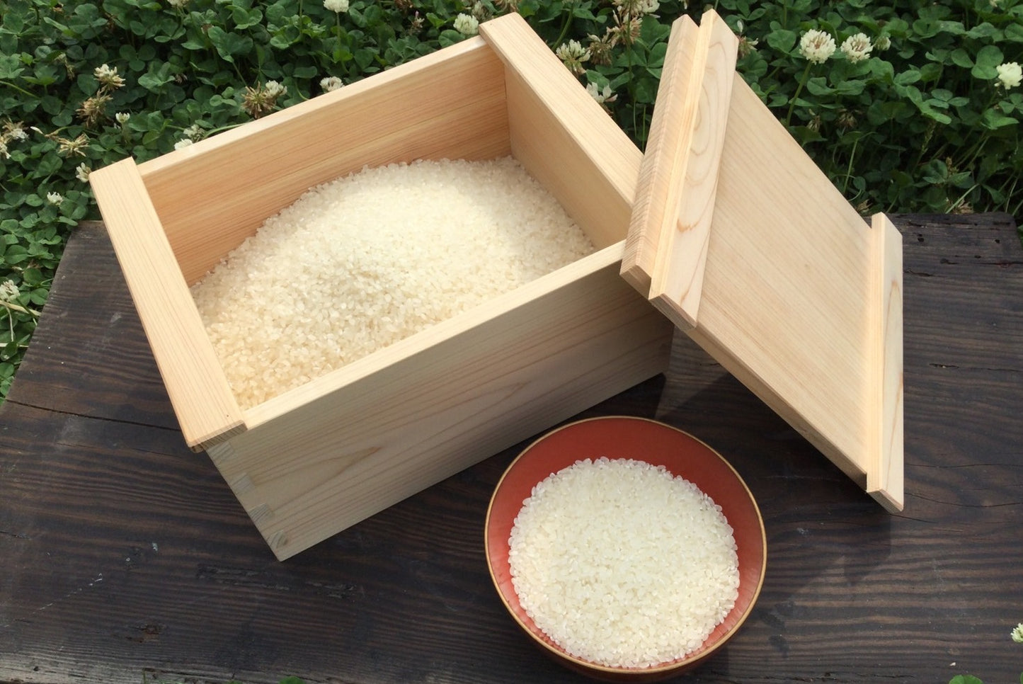 与謝野ヒノキの『こめびつ3K』木箱